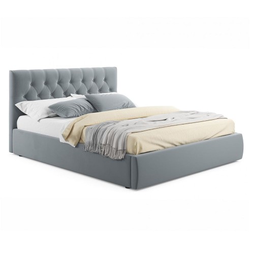 Кровать Verona 160х200 с подъемным механизмом серого цвета